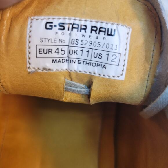 VINTAGE G-STAR RAW White Leather Augur II Lashkar Sneakers Casual Streetwear 12 main image 16